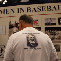 Visiting with members of the AAGPBL at the 2013 MLB All-star Game FanFest