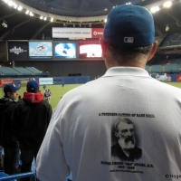 Watching the Mets take on the Blue Jays at Olympic Stadium in Montreal.
