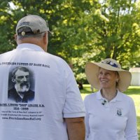 2021 Doc Adams Old Time Base Ball Festival with Nancy Adams Downey (Doc's great-grand-daughter).