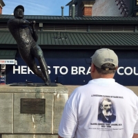 Checking out the swing of Hammerin' Hank.