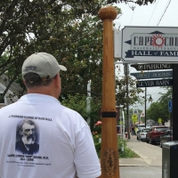 Outside the Cape Cod League Hall of Fame at the JFK Museum in Hyannis, MA.
