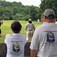 Seeing double at the 2nd Annual Doc Adams Old Tie Base ball Festival at Old Bethpage Village Restoration.