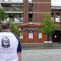 Gill Stadium in Manchester, NH, former home of the New Hampshire Fisher Cats of the Eastern League.